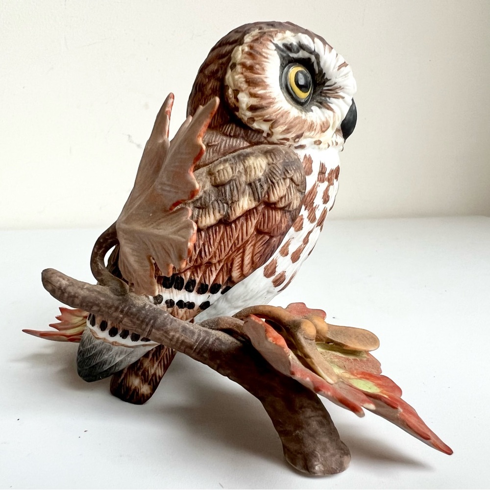 #7 LENOX Saw Whet Owl Bird Figurine Fine Porcelain